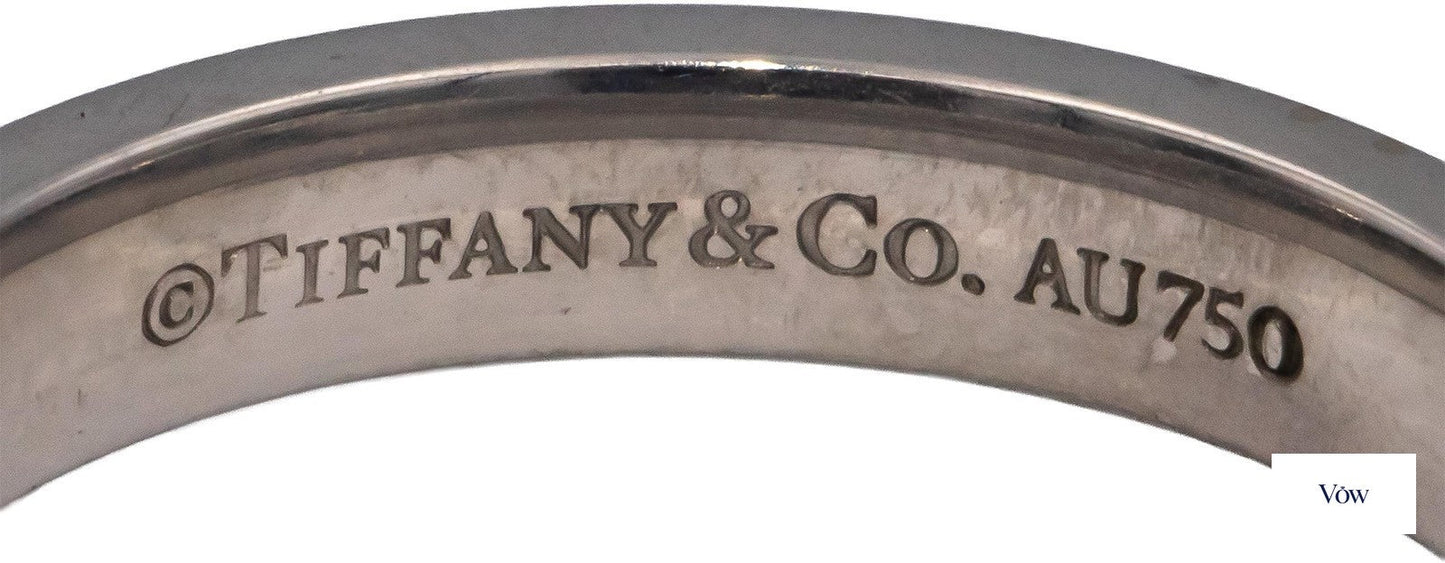 Tiffany & Co. 1837 Band Ring — 0.03ct Round Diamond, 18k White Gold — Authentic Pre-Owned