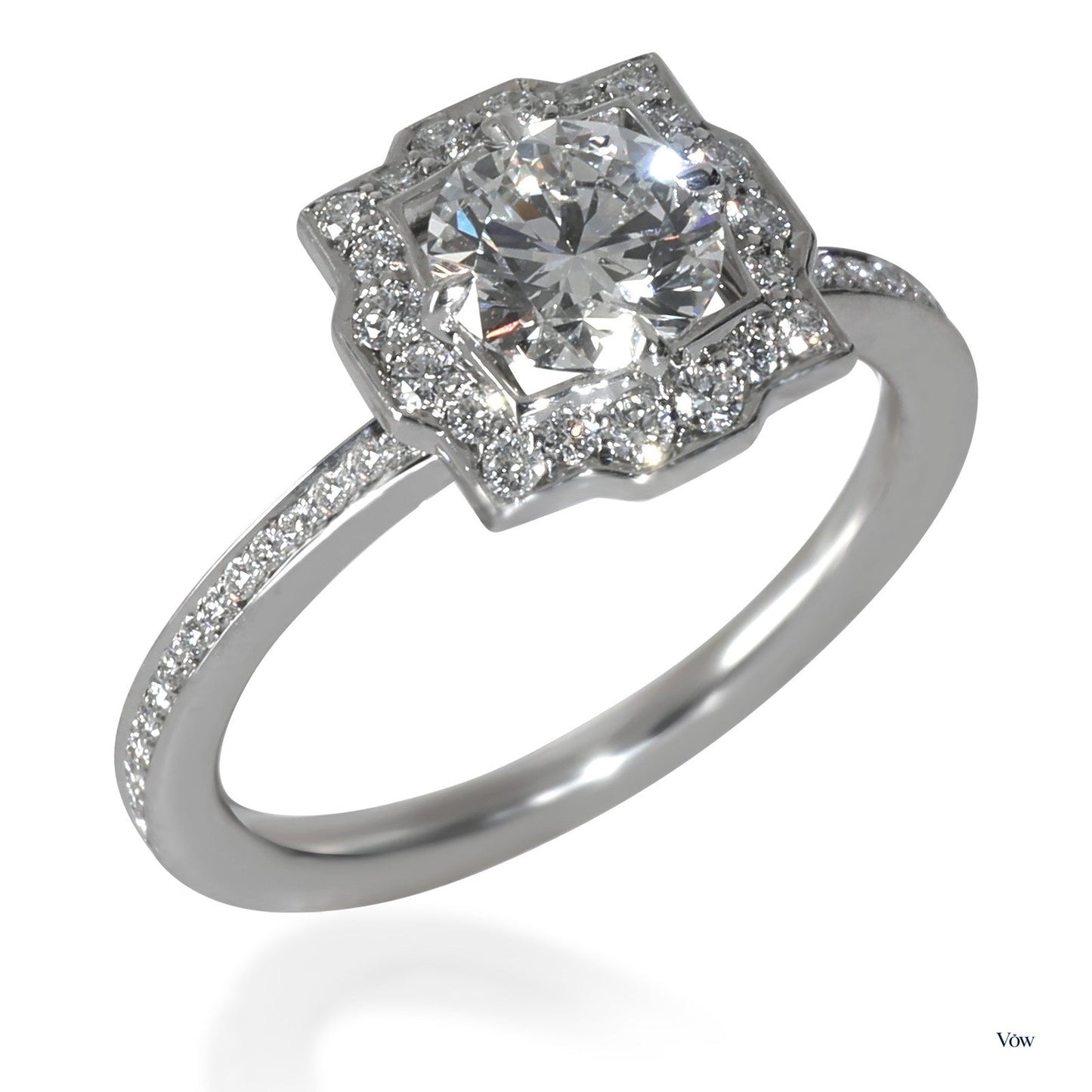 Harry Winston Belle — 0.55ct Diamond Engagement Ring, Platinum — Authentic Pre-Owned