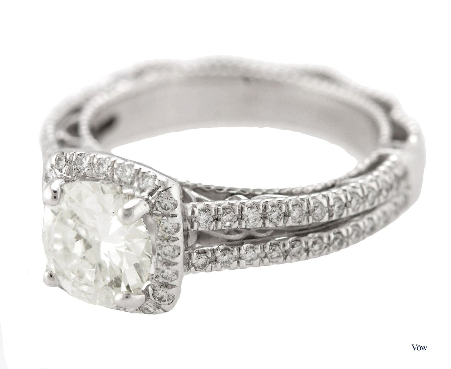 Verragio 1.24ct Round Diamond Engagement Ring — White Gold — Authentic Pre-Owned