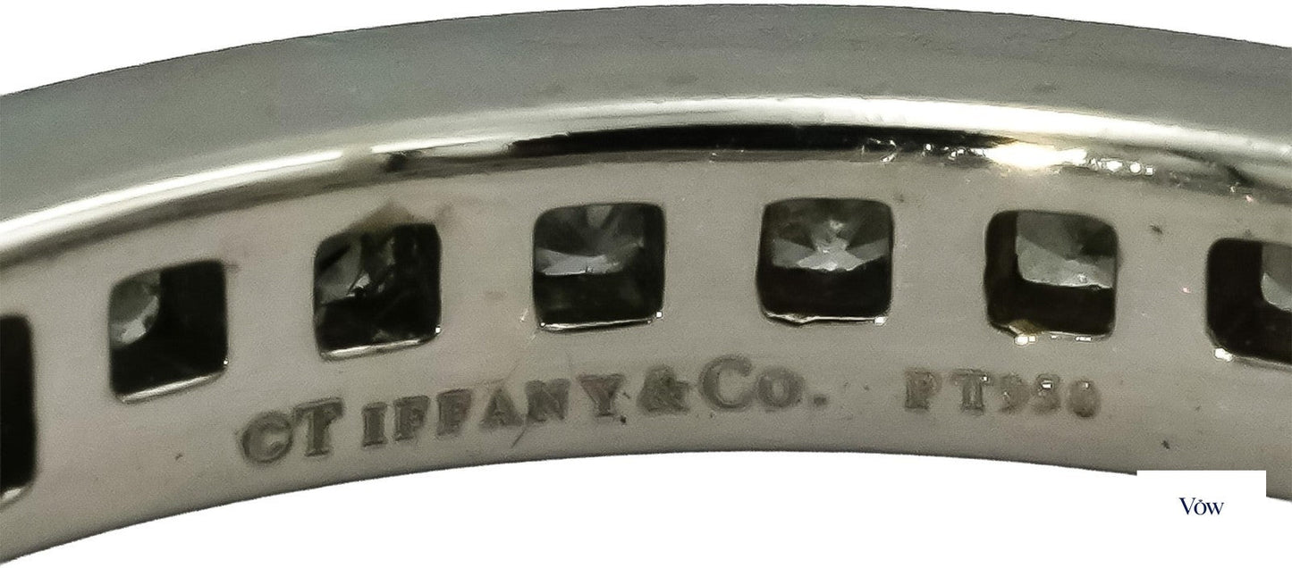 Tiffany & Co. Platinum Diamond Eternity Band — 0.58ct Princess Cut — Authentic Pre-Owned