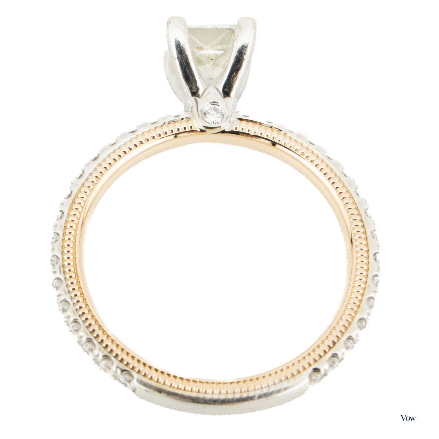 Verragio 0.70ct Princess Diamond Ring — Two-Tone Gold — Authentic Pre-Owned