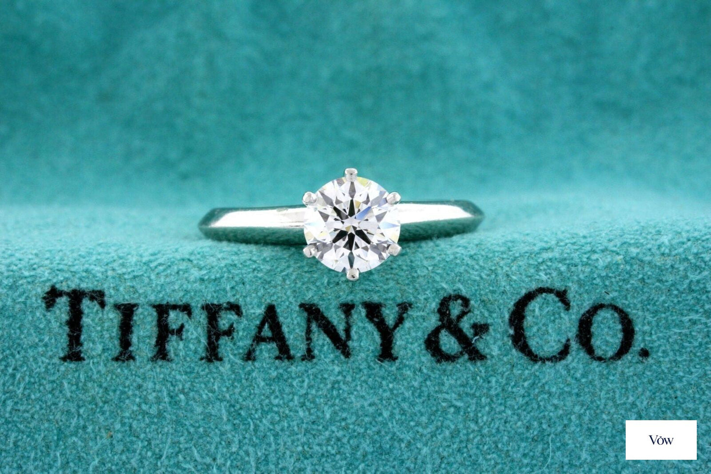Tiffany & Co. Round Solitaire — 0.84ct E VS1 Platinum — Authentic Pre-Owned