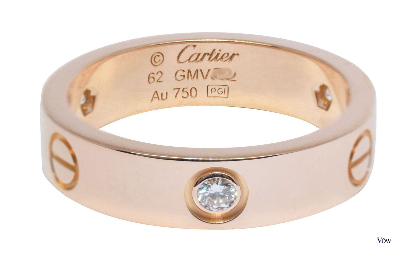 Cartier Love Ring — 0.22ct Diamonds, 18k Rose Gold — Authentic Pre-Owned