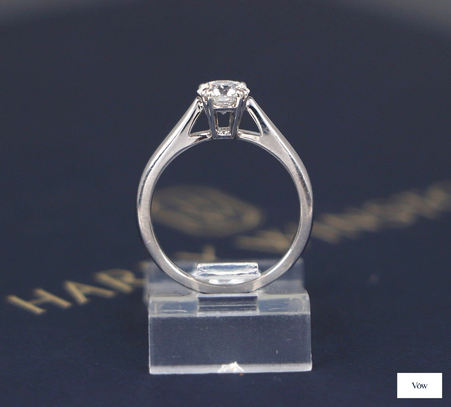 Harry Winston Solitaire — 0.55ct Round Diamond, Platinum — Authentic Pre-Owned