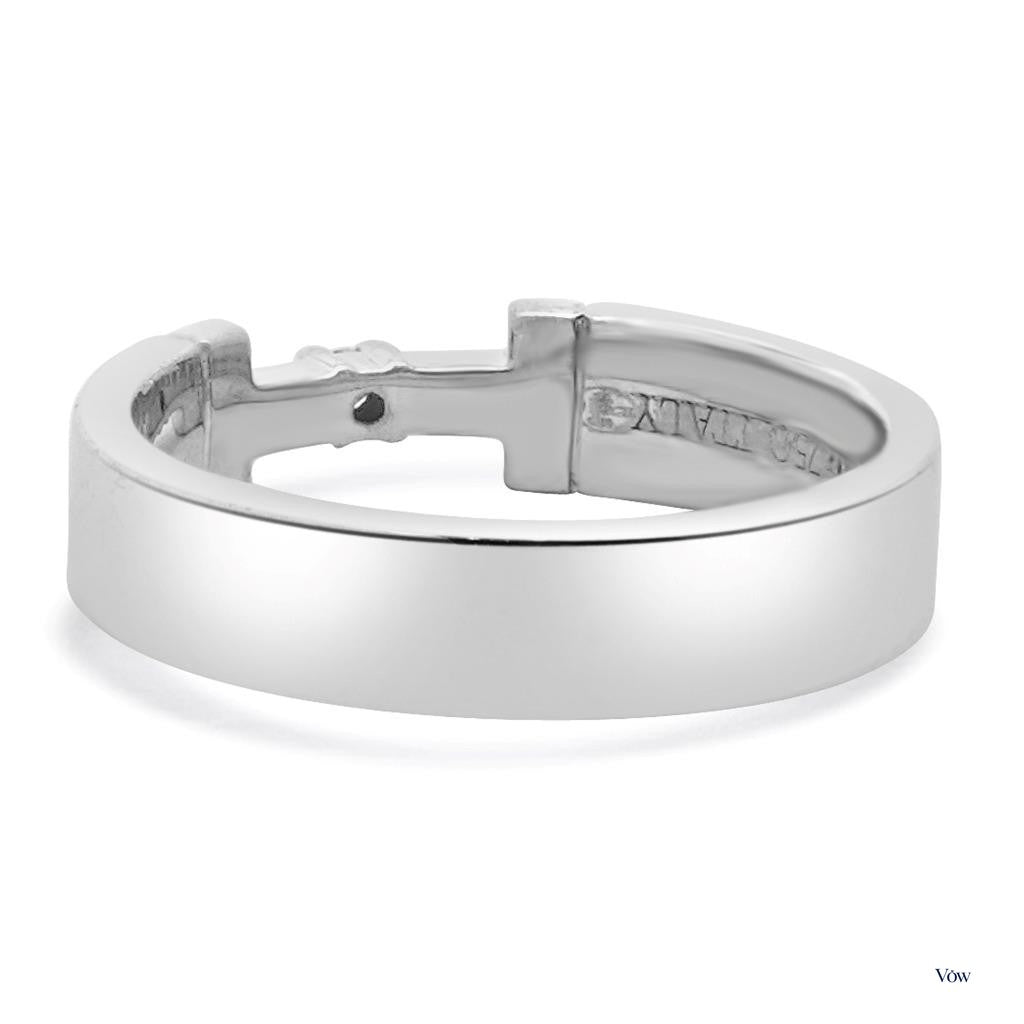 Tiffany & Co. True Diamond Link Ring — 0.02ct Round, White Gold — Authentic Pre-Owned