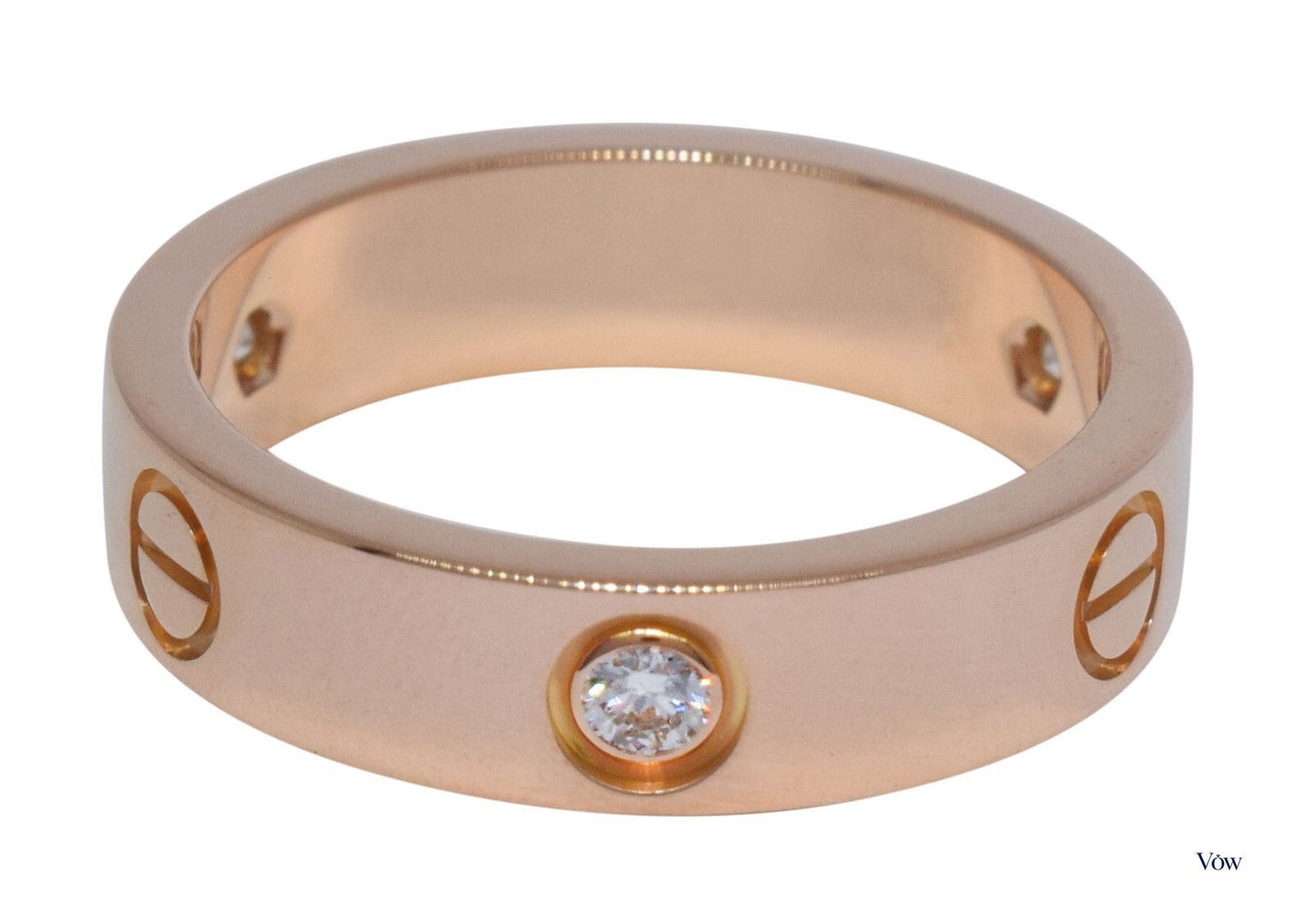 Cartier Love Ring — 0.22ct Diamonds, 18k Rose Gold — Authentic Pre-Owned