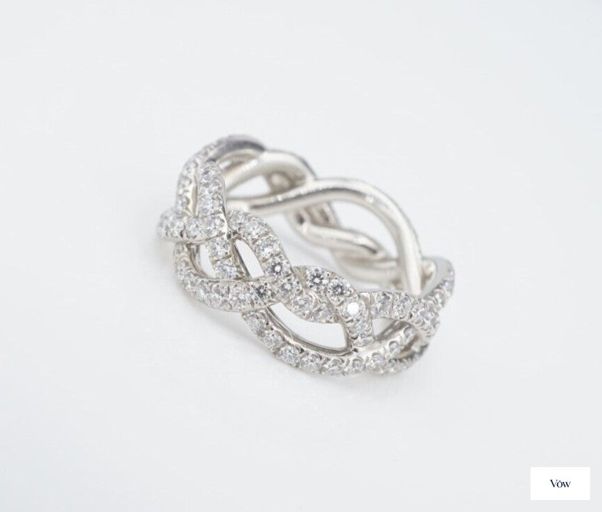 David Yurman Wisteria Diamond Band — 1.16ct, Platinum — Authentic Pre-Owned