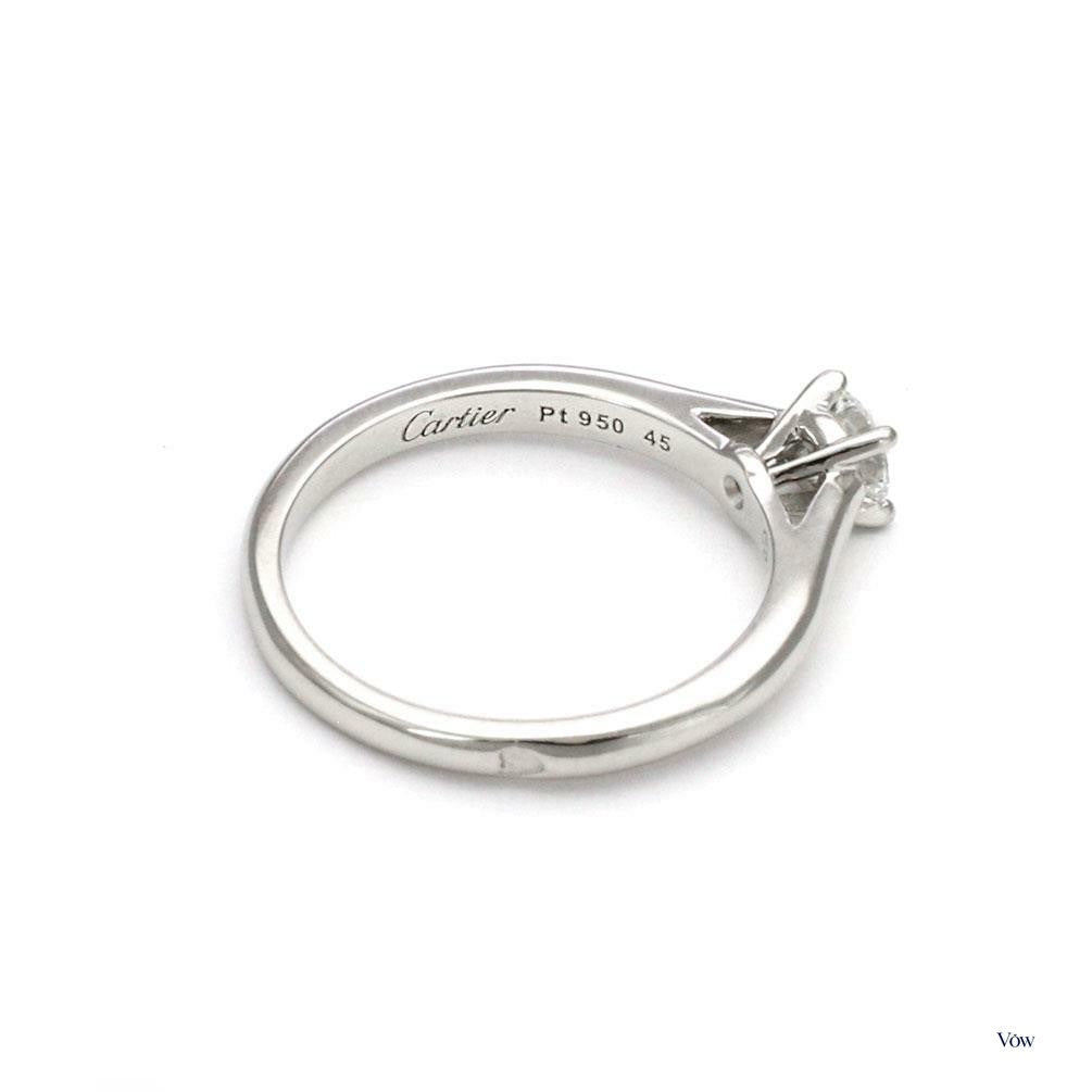 Cartier Diamond Solitaire — Platinum Engagement Ring, Size 3.5 — Authentic Pre-Owned