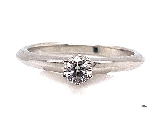 Tiffany & Co. Solitaire Engagement Ring — 0.20ct Diamond, Platinum — Authentic Pre-Owned