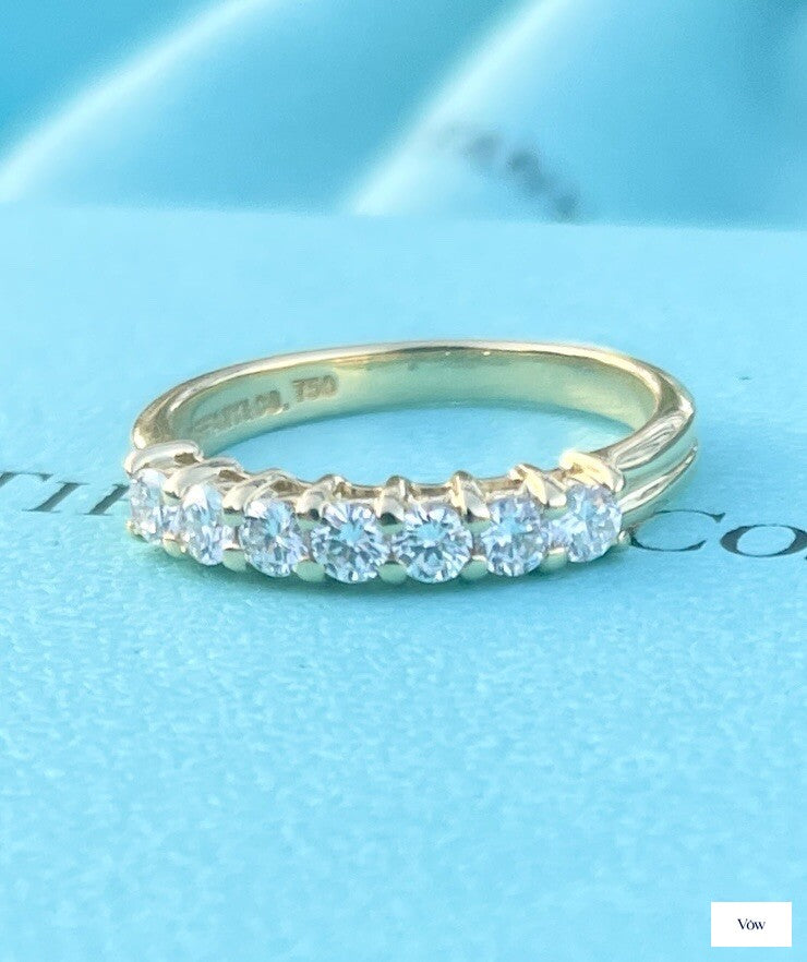 Tiffany & Co. Forever Embrace Eternity Diamond Band — 18k Yellow Gold — Authentic Pre-Owned