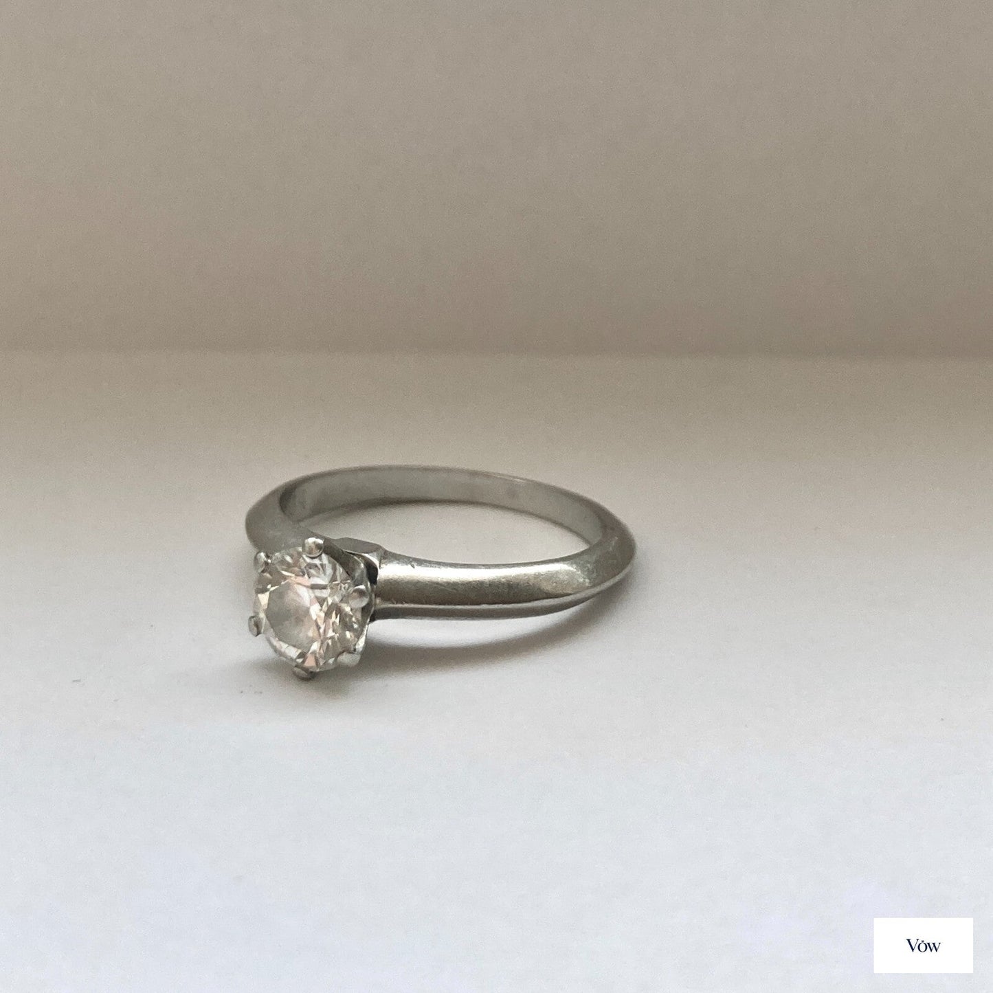 Tiffany & Co. Solitaire Diamond Ring — 0.64ct Round Brilliant, Platinum — Authentic Pre-Owned
