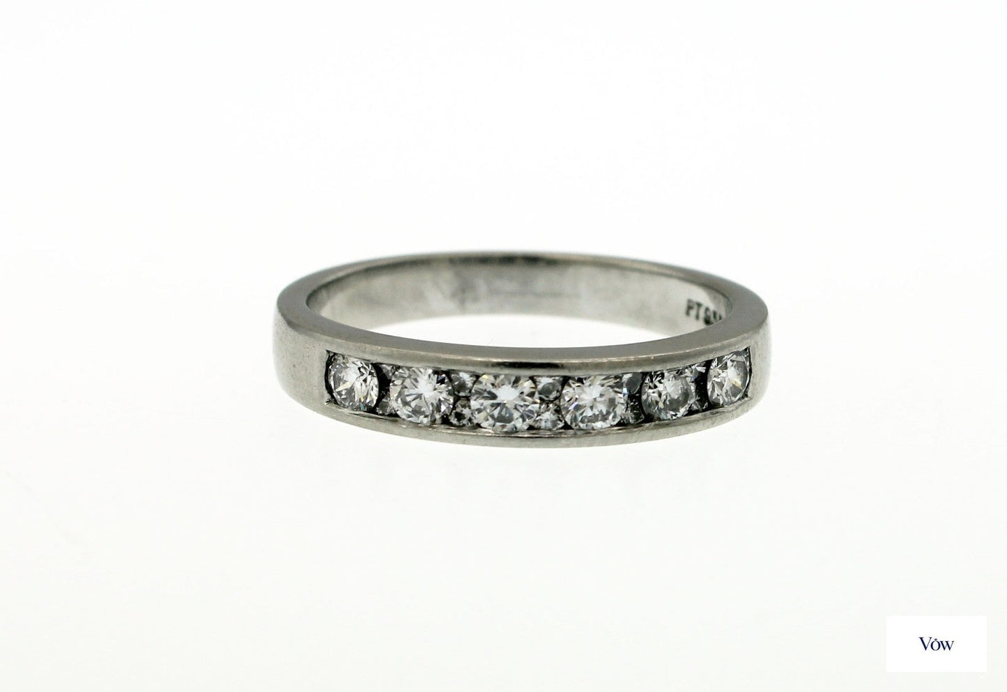 Tiffany & Co. Half Eternity Diamond Ring — .75ct Platinum — Authentic Pre-Owned