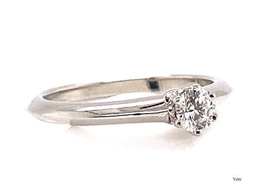 Tiffany & Co. Solitaire Engagement Ring — 0.20ct Diamond, Platinum — Authentic Pre-Owned