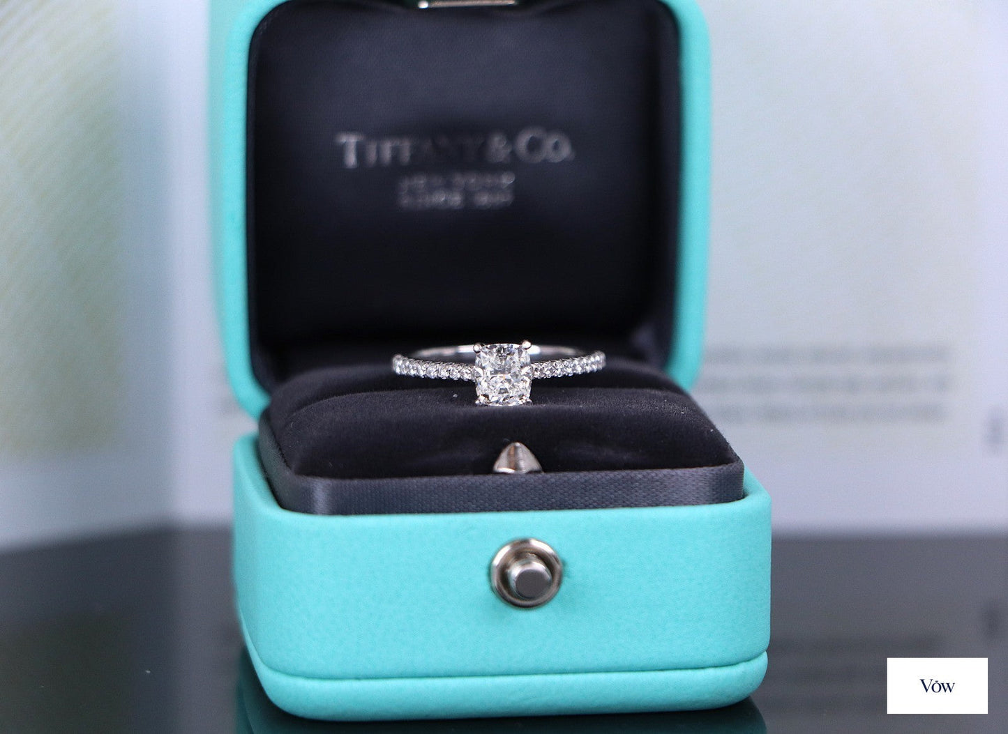 Tiffany & Co. Novo Cushion Diamond Ring — 0.91ct, Platinum — Authentic Pre-Owned