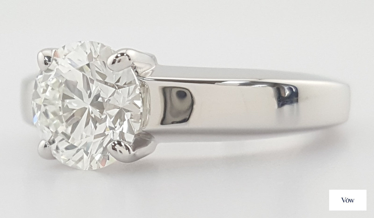 Cartier Solitaire — 1.16ct Round Diamond Platinum Ring — Authentic Pre-Owned