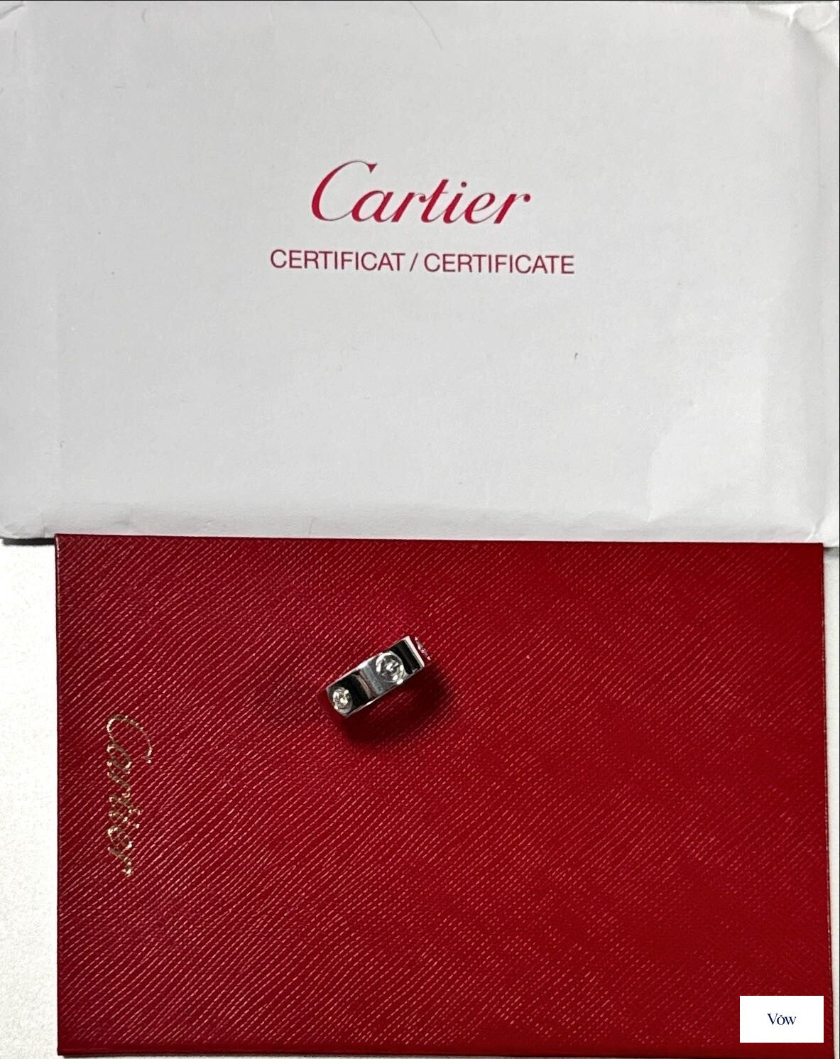 Cartier Love Ring — 0.22ct Round Diamond, 18K White Gold — Authentic Pre-Owned