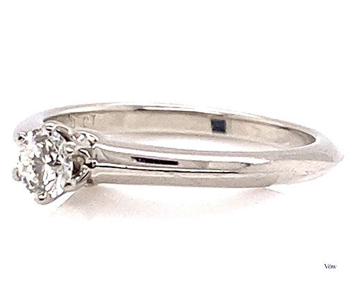 Tiffany & Co. Solitaire Engagement Ring — 0.20ct Diamond, Platinum — Authentic Pre-Owned