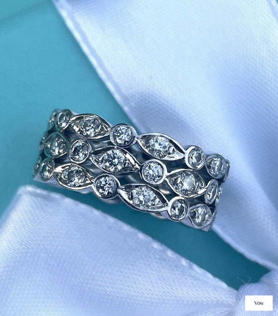 Tiffany & Co. Jazz Diamond Ring — Platinum, Size 5 — Authentic Pre-Owned