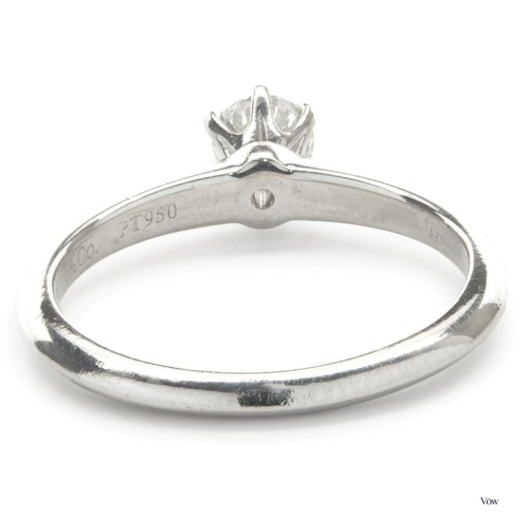 Tiffany & Co. Round Brilliant Solitaire — 0.39ct Diamond, Platinum — Authentic Pre-Owned