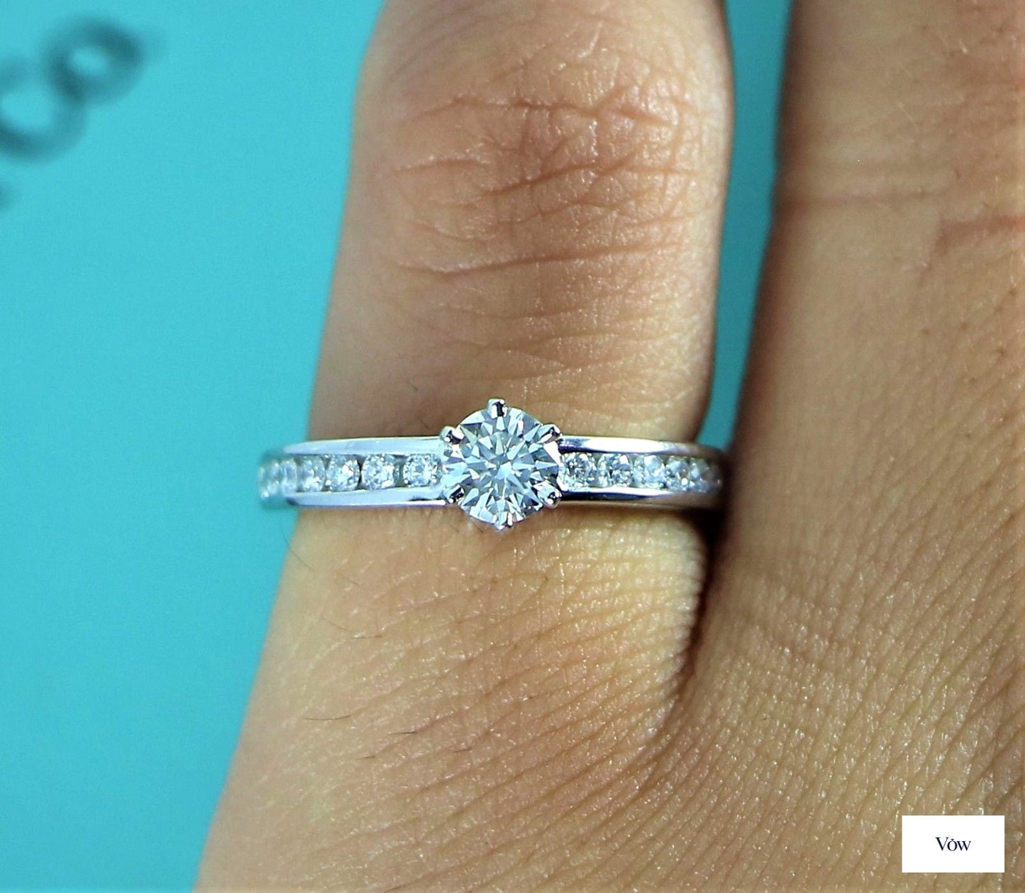 Tiffany & Co. Channel Set Diamond Ring — 0.32ct Round, Platinum — Authentic Pre-Owned