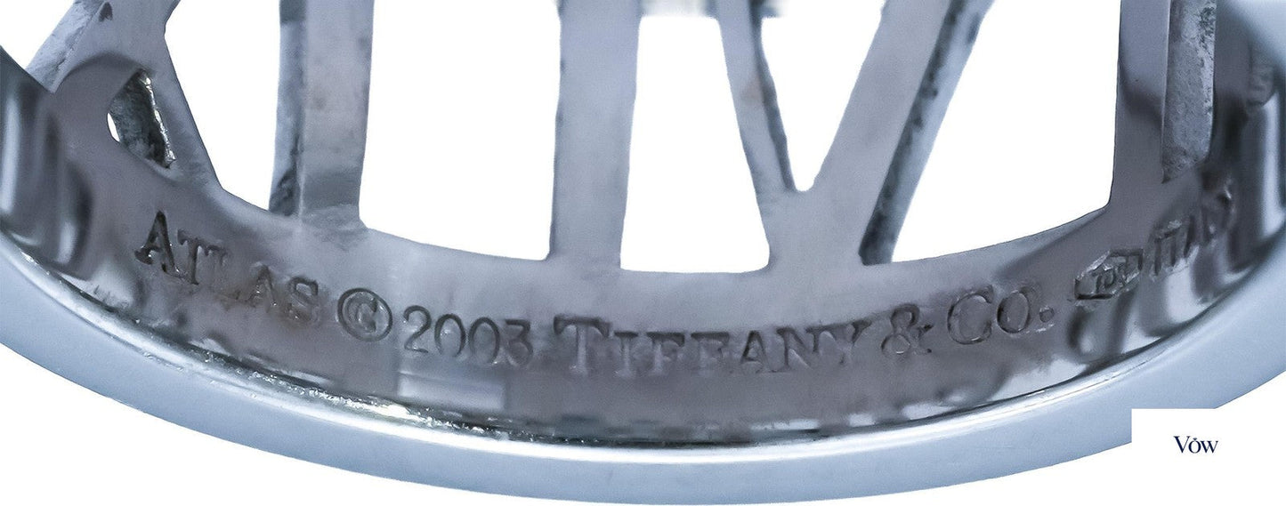 Tiffany & Co. Atlas Diamond Band — 0.12ct, 18k White Gold — Authentic Pre-Owned