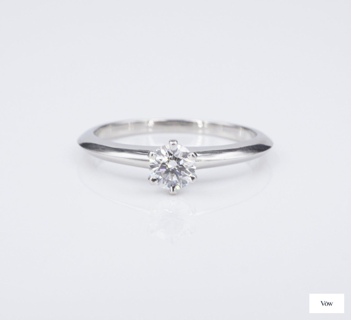 Tiffany & Co. Round Diamond Ring — 0.28ct, Platinum — Authentic Pre-Owned