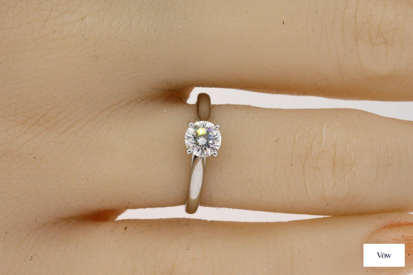 Cartier Solitaire Diamond Ring — 0.48ct Round, Platinum — Authentic Pre-Owned