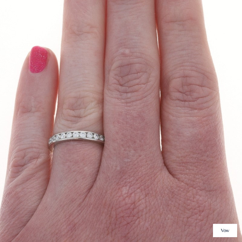 Tiffany & Co. Channel Band — 0.54ct Round Diamond, Platinum — Authentic Pre-Owned