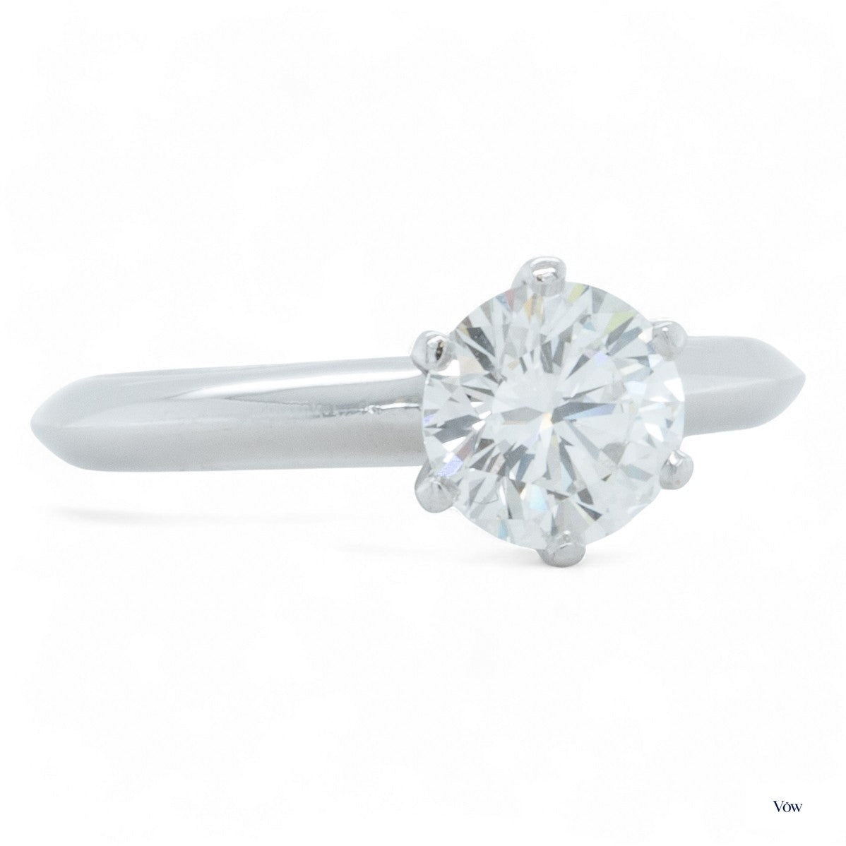 Tiffany & Co. Round Diamond Engagement Ring — 0.95ct, Platinum — Authentic Pre-Owned