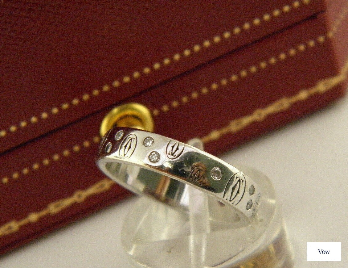 Cartier Logo de Cartier — 0.14ct Round Diamonds, 18K White Gold — Authentic Pre-Owned