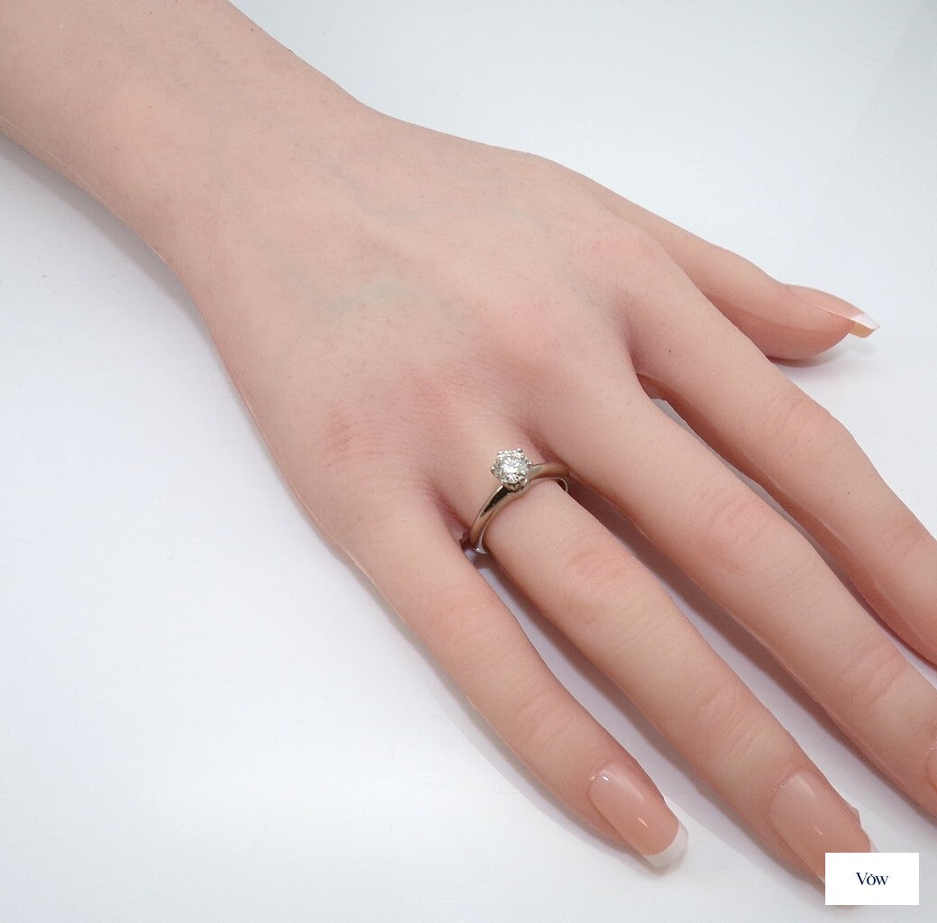 Tiffany & Co. Round Brilliant Diamond Ring — 0.64ct, Platinum — Authentic Pre-Owned