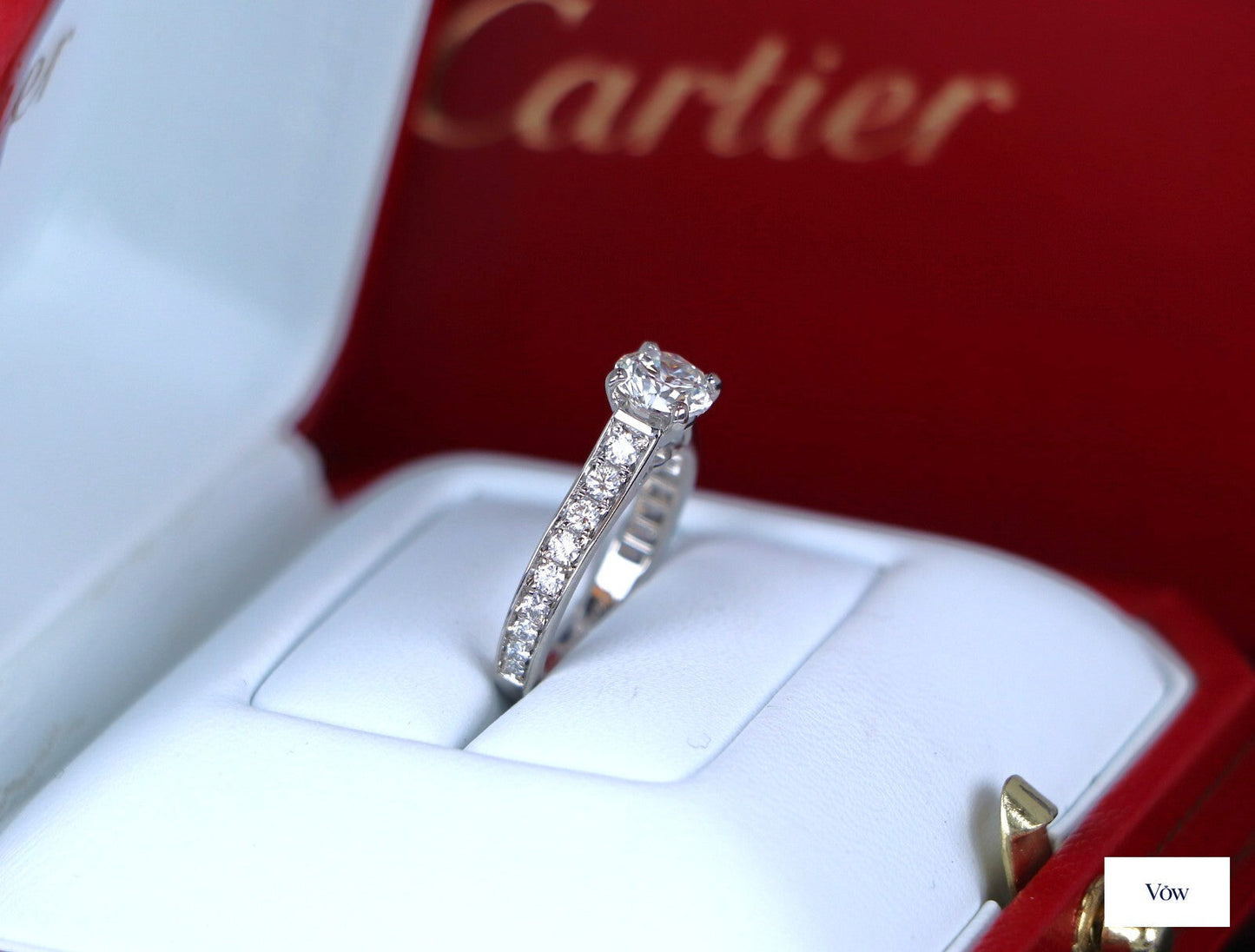 Cartier 1895 Platinum Diamond Ring — 0.73ct Round — Authentic Pre-Owned
