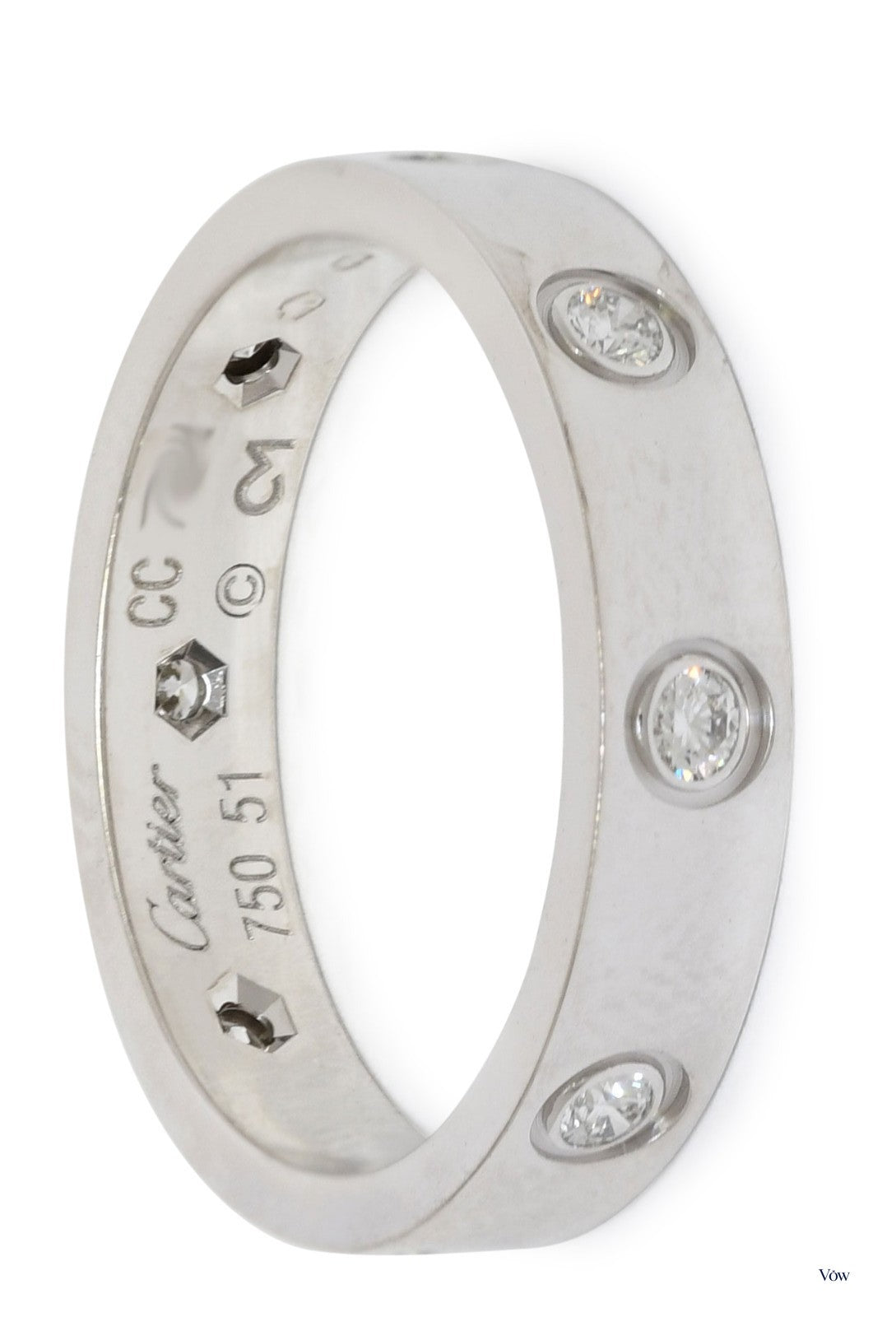 Cartier Love Ring — 0.19ct Diamonds, 18k White Gold — Authentic Pre-Owned