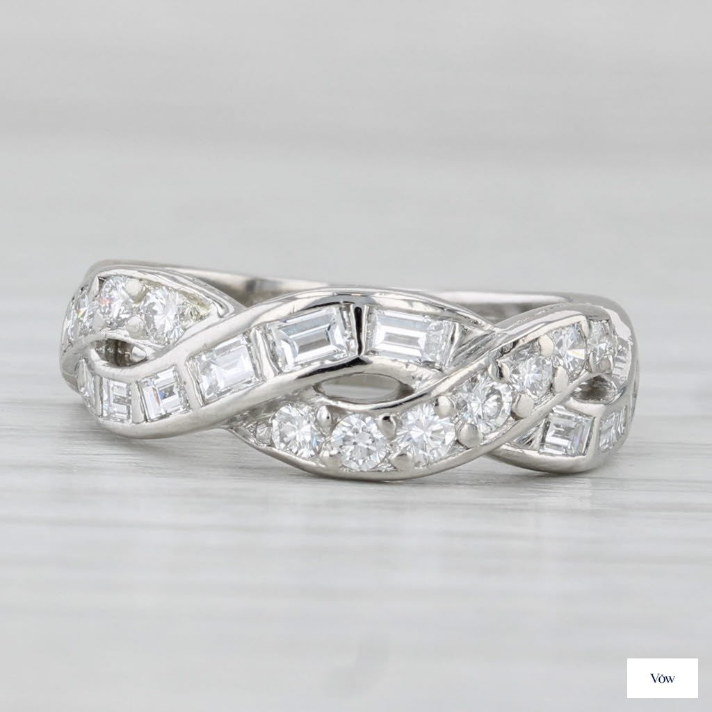 Tiffany & Co. Woven Diamond Ring — 0.79ct, Platinum — Authentic Pre-Owned