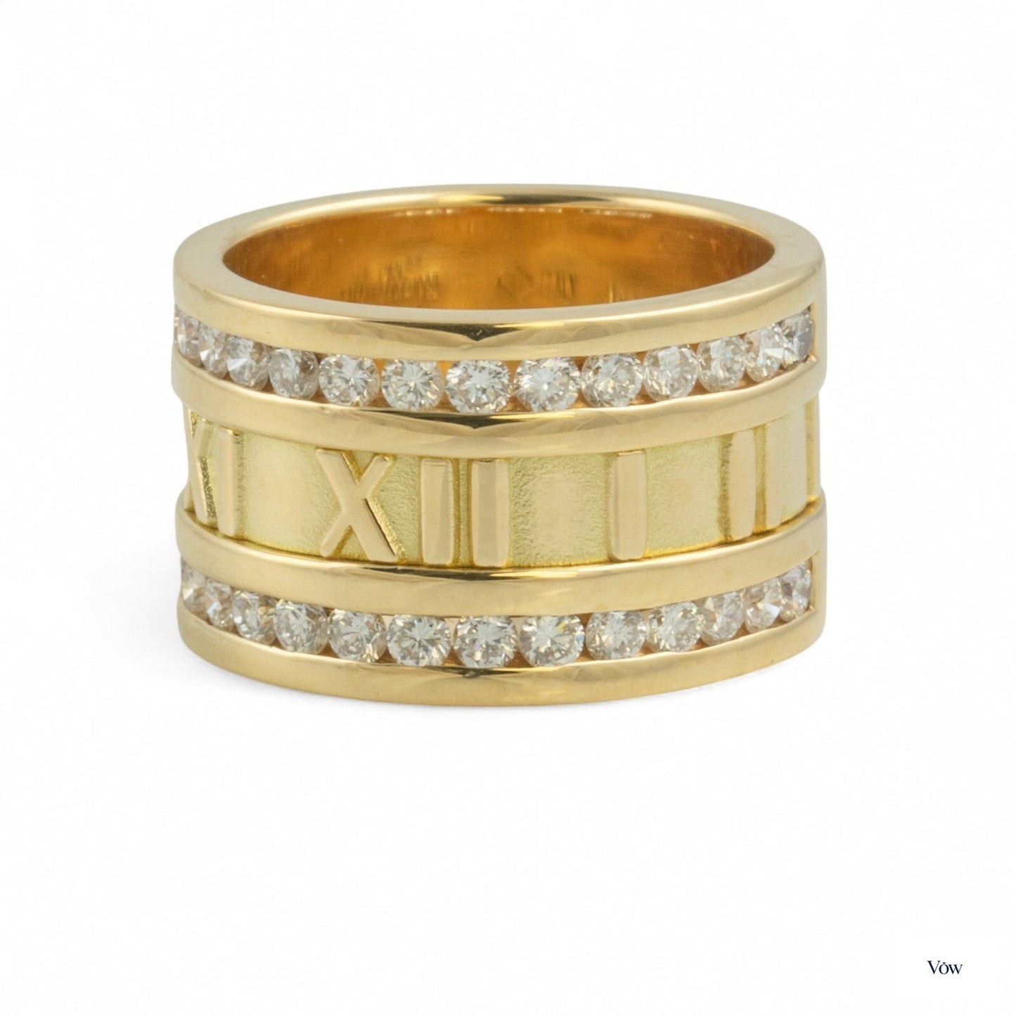 Tiffany & Co. Atlas Roman Numeral — 0.90ct, Yellow Gold — Authentic Pre-Owned