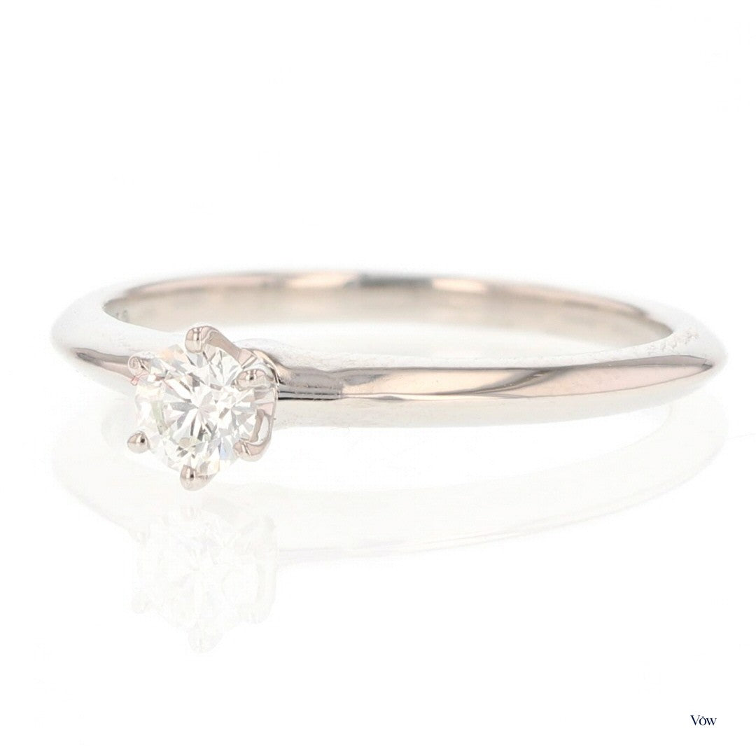 Tiffany & Co. Round Diamond Solitaire — 0.23ct Platinum — Authentic Pre-Owned