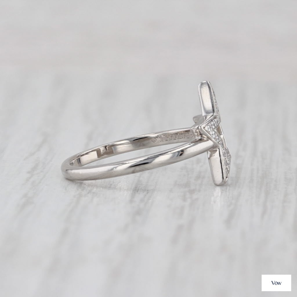 Tiffany & Co. Diamond Open Star Ring — 0.07ct, Platinum — Authentic Pre-Owned