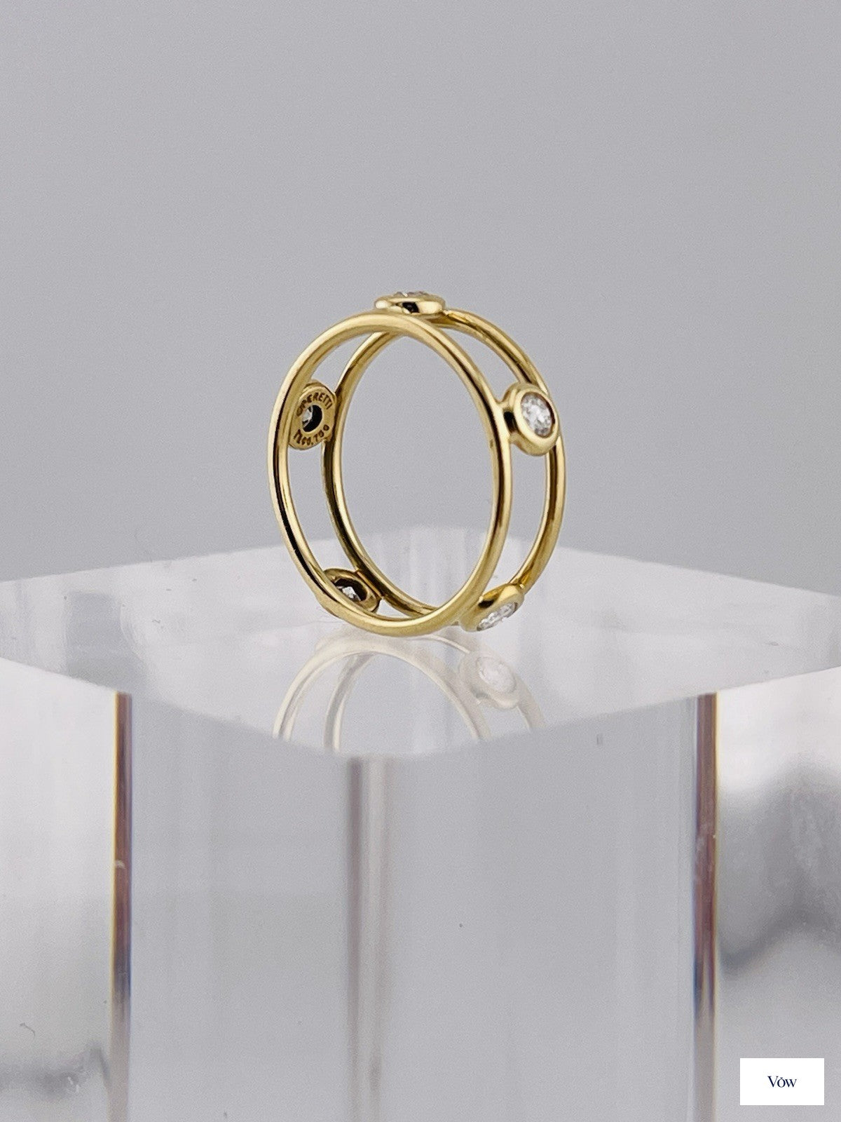 Tiffany & Co. By the Yard Diamond Ring — 18K Yellow Gold — Authentic Pre-Owned