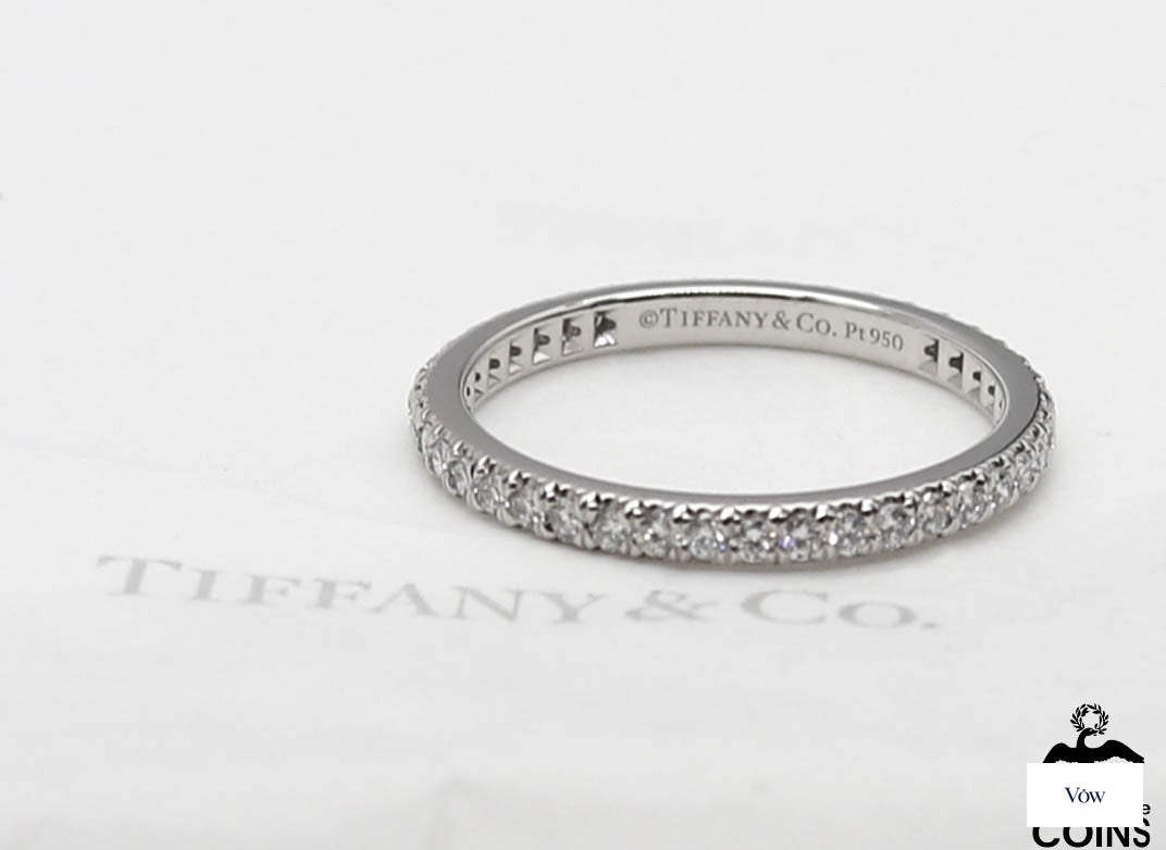 Tiffany & Co. Stackable Band — 0.34ct Diamond, Platinum — Authentic Pre-Owned