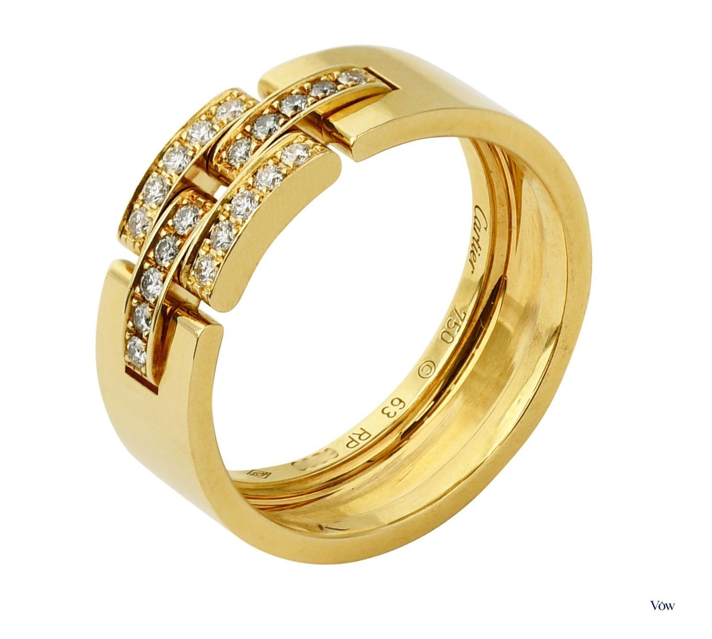 Cartier Maillon Panthère Diamond Ring — 18k Yellow Gold — Authentic Pre-Owned