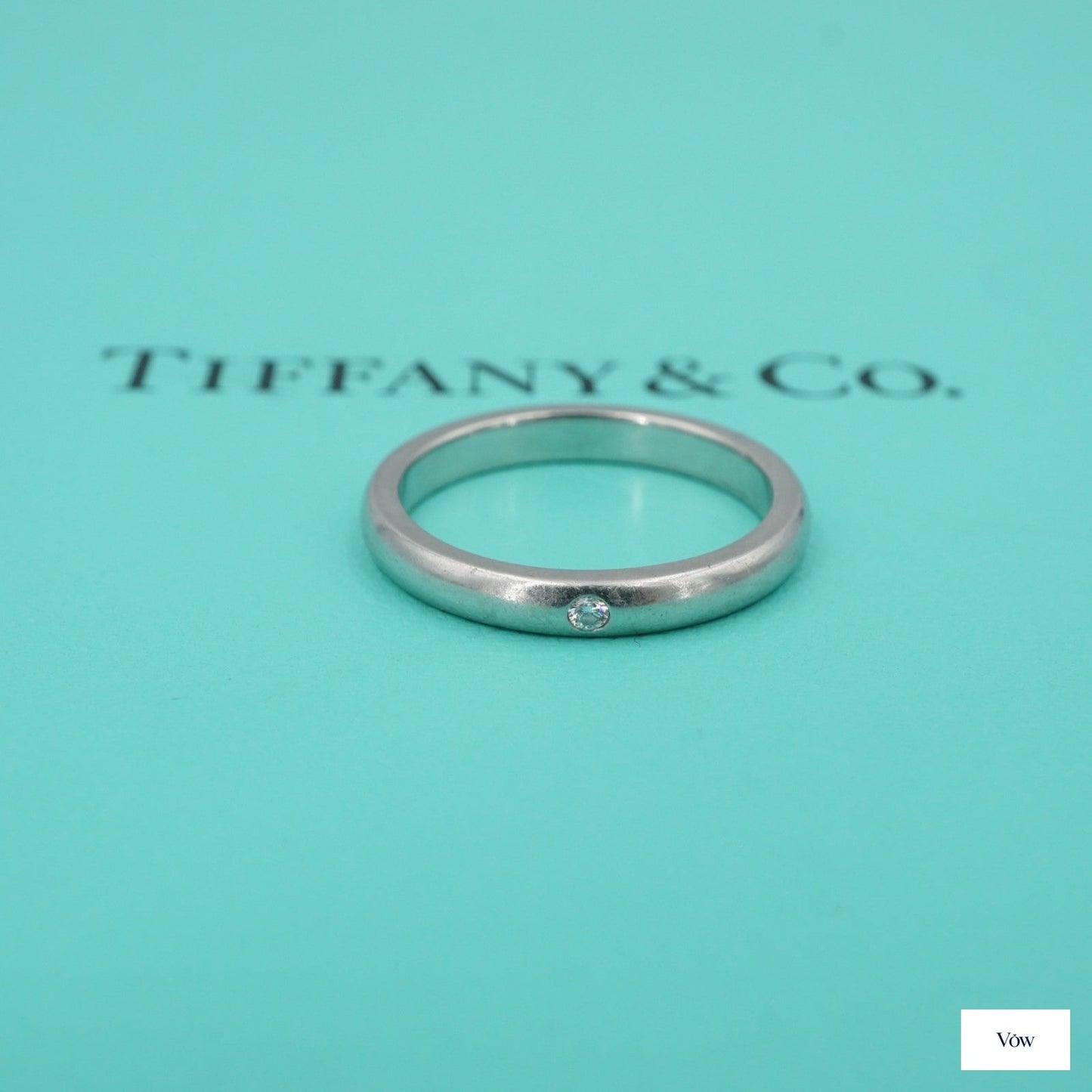 Tiffany & Co. Elsa Peretti Diamond Band — 0.02ct Round, Platinum — Authentic Pre-Owned