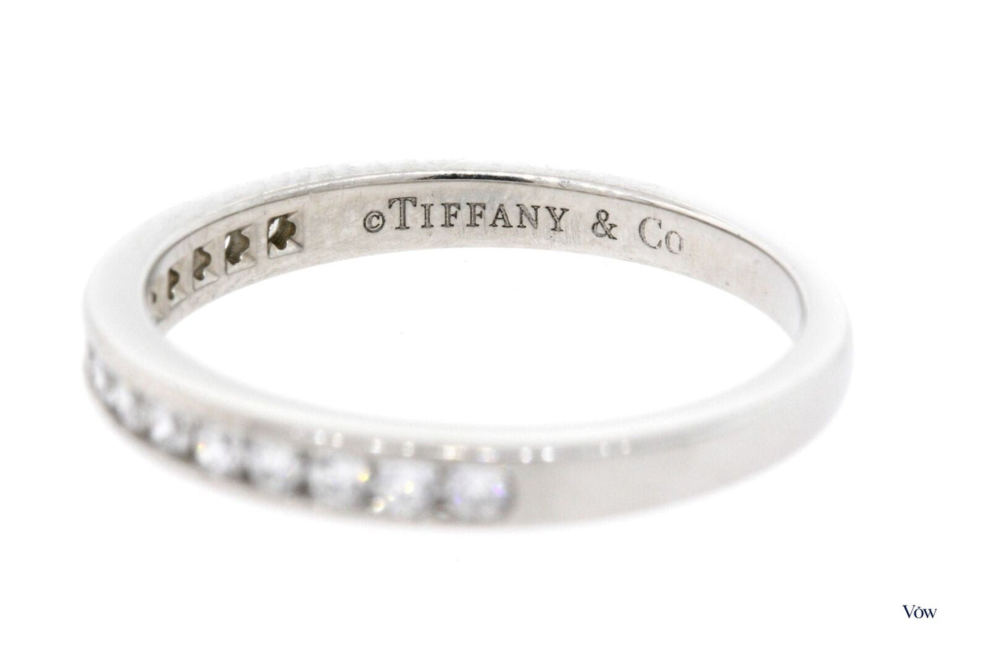Tiffany & Co. Channel Diamond Wedding Band — 0.24ct Platinum — Authentic Pre-Owned