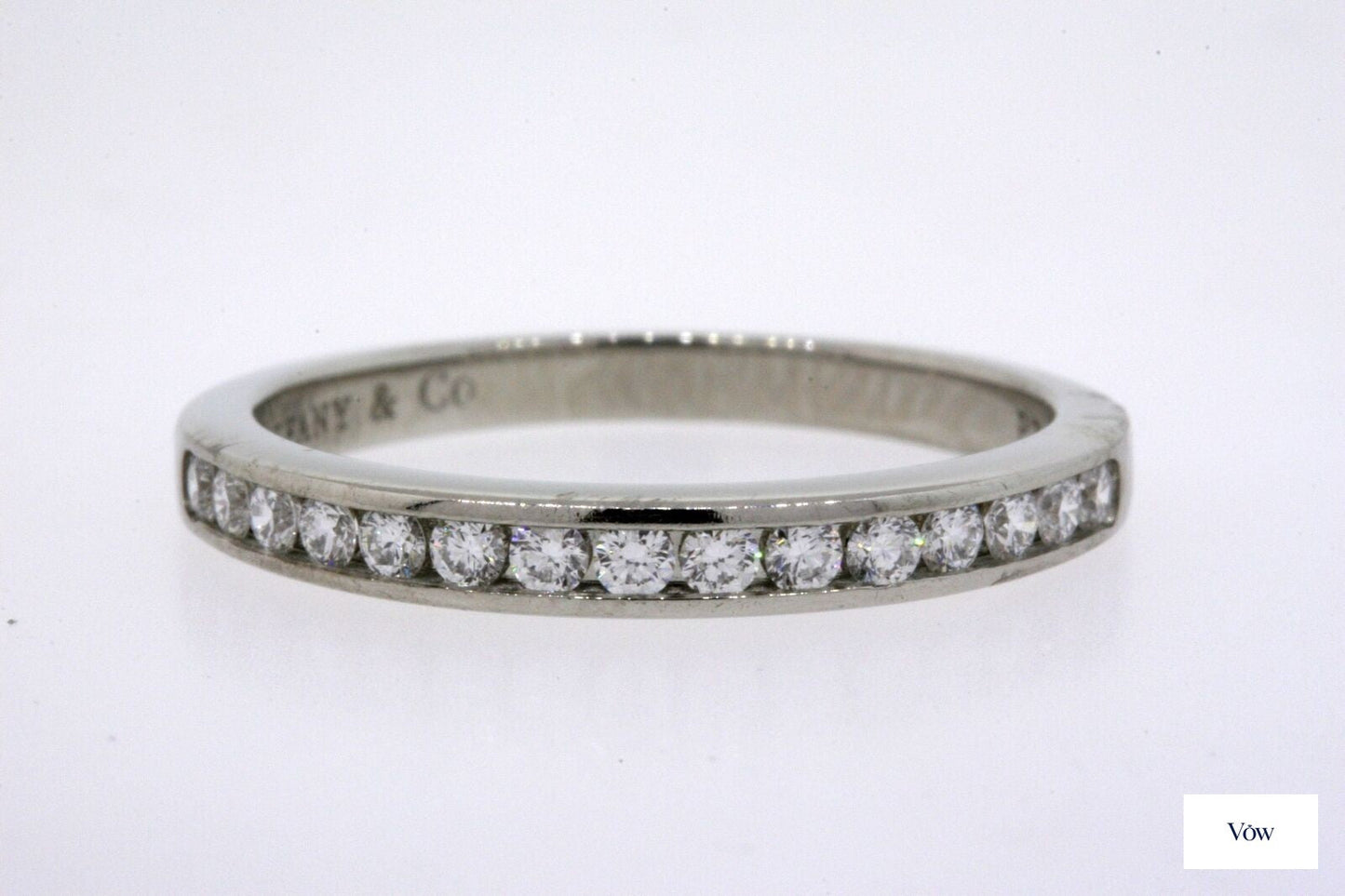 Tiffany & Co. Channel Diamond Wedding Band — 0.24ct Platinum — Authentic Pre-Owned