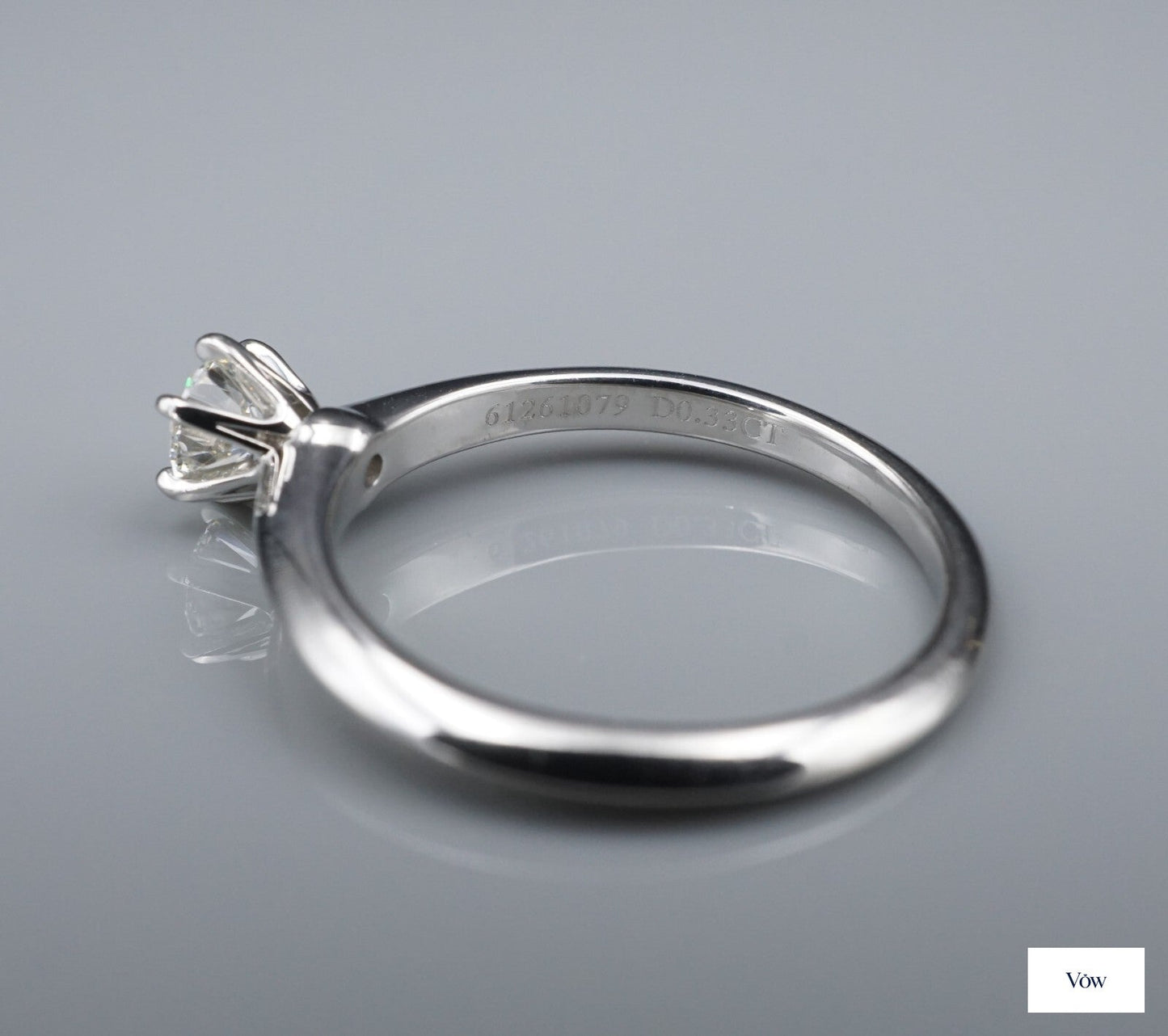 Tiffany & Co. Round Diamond Solitaire — 0.33ct, Platinum — Authentic Pre-Owned