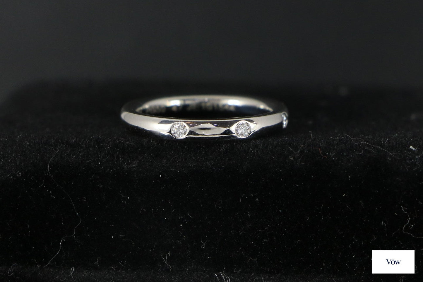 Van Cleef & Arpels Tendrement Étoiles — 0.06ct Platinum Band — Authentic Pre-Owned