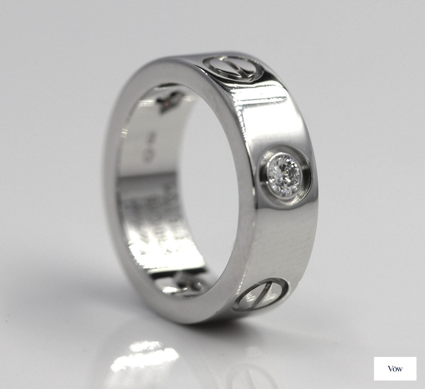 Cartier Love Ring — 0.22ct Round Diamond, 18K White Gold — Authentic Pre-Owned