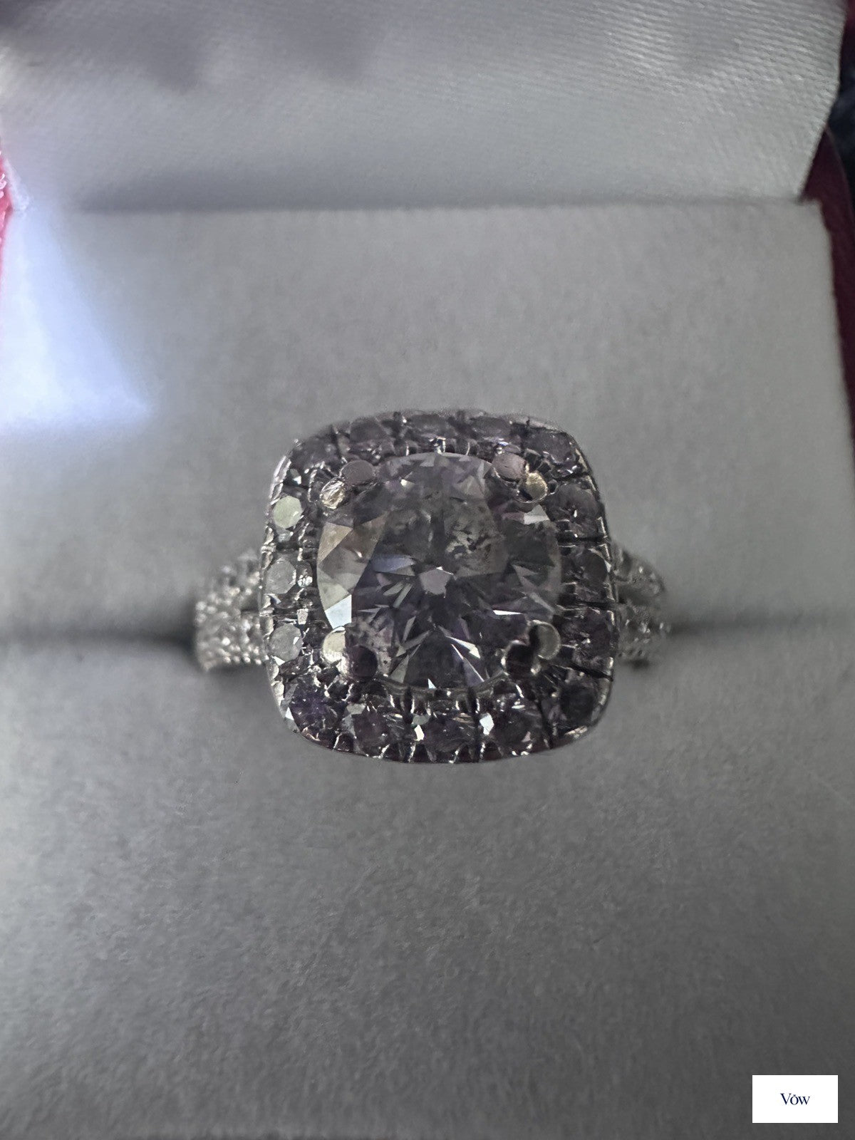 Verragio Halo Diamond Ring — 1.35ct, 18K White Gold — Authentic Pre-Owned