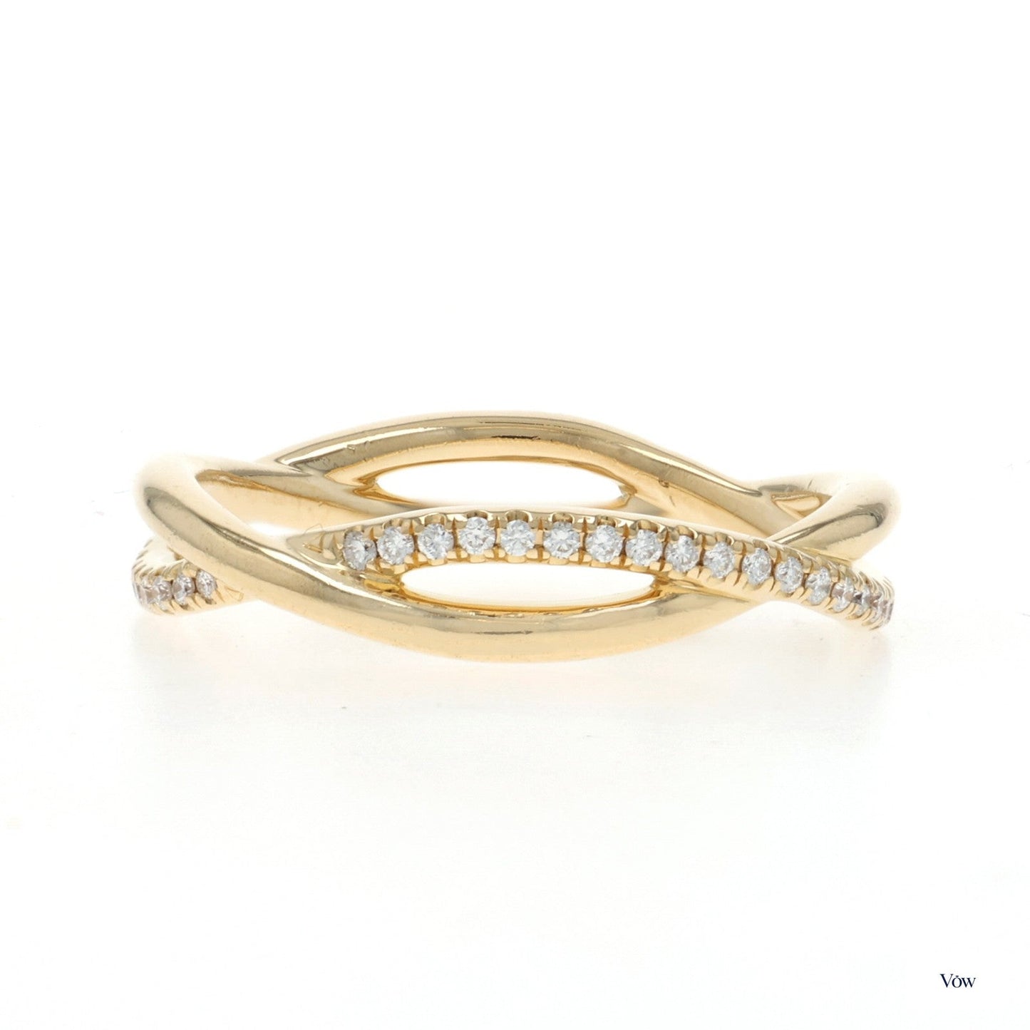 David Yurman Infinity Band — 0.19ct Round Diamond, 18k Yellow Gold — Authentic Pre-Owned