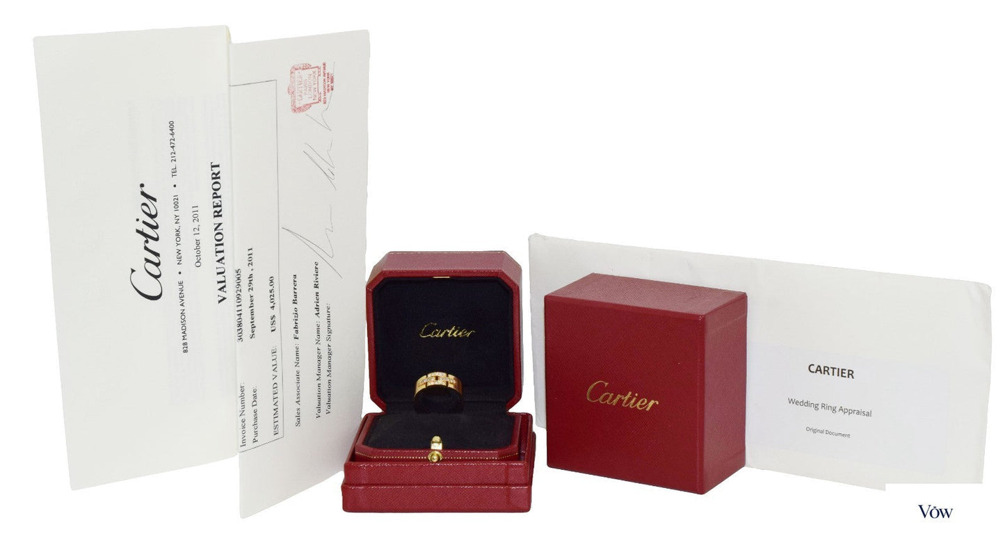 Cartier Maillon Panthère Diamond Ring — 18k Yellow Gold — Authentic Pre-Owned