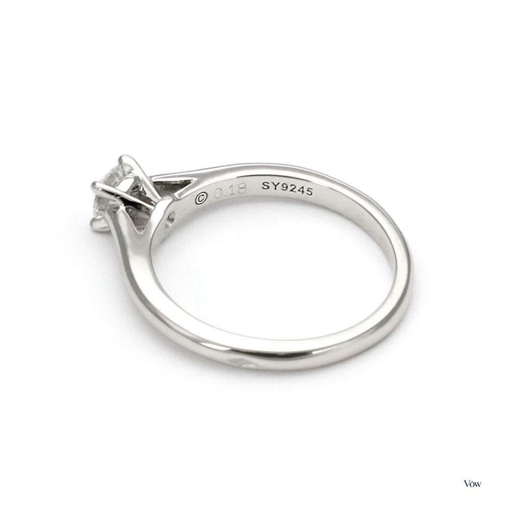 Cartier Diamond Solitaire — Platinum Engagement Ring, Size 3.5 — Authentic Pre-Owned